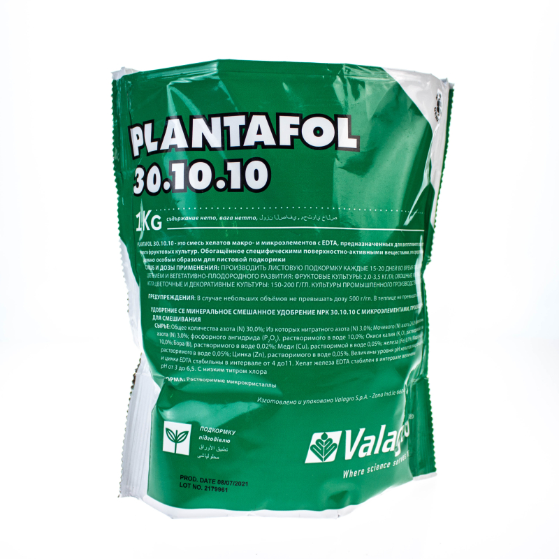 Плантафол, Plantafol 30-10-10 - водорозчинне комплексне добриво, 1 кг, Valagro