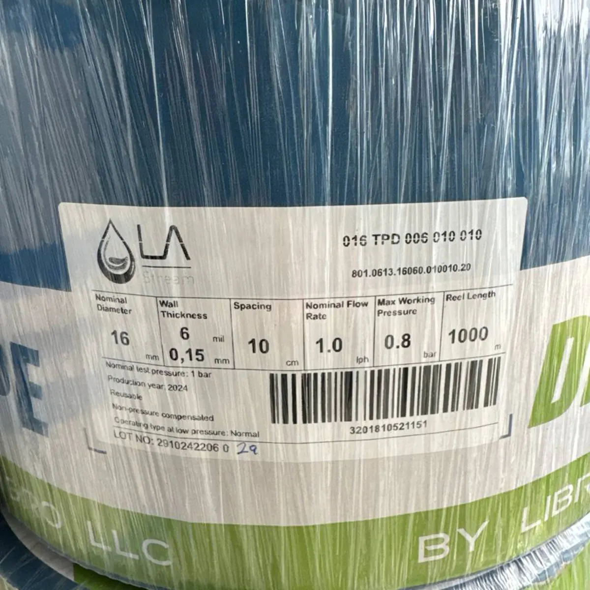 Крапельна стрічка La Stream 6 mils, 10 см, 1000 м - Image 2