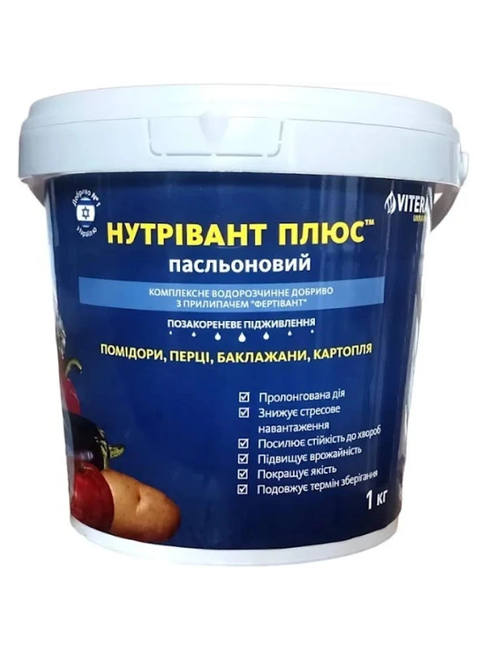 Нутрівант Плюс Пасльоновий, Nutrivant Plus Tomato 6-18-37+2MgO, 1 кг, ICL