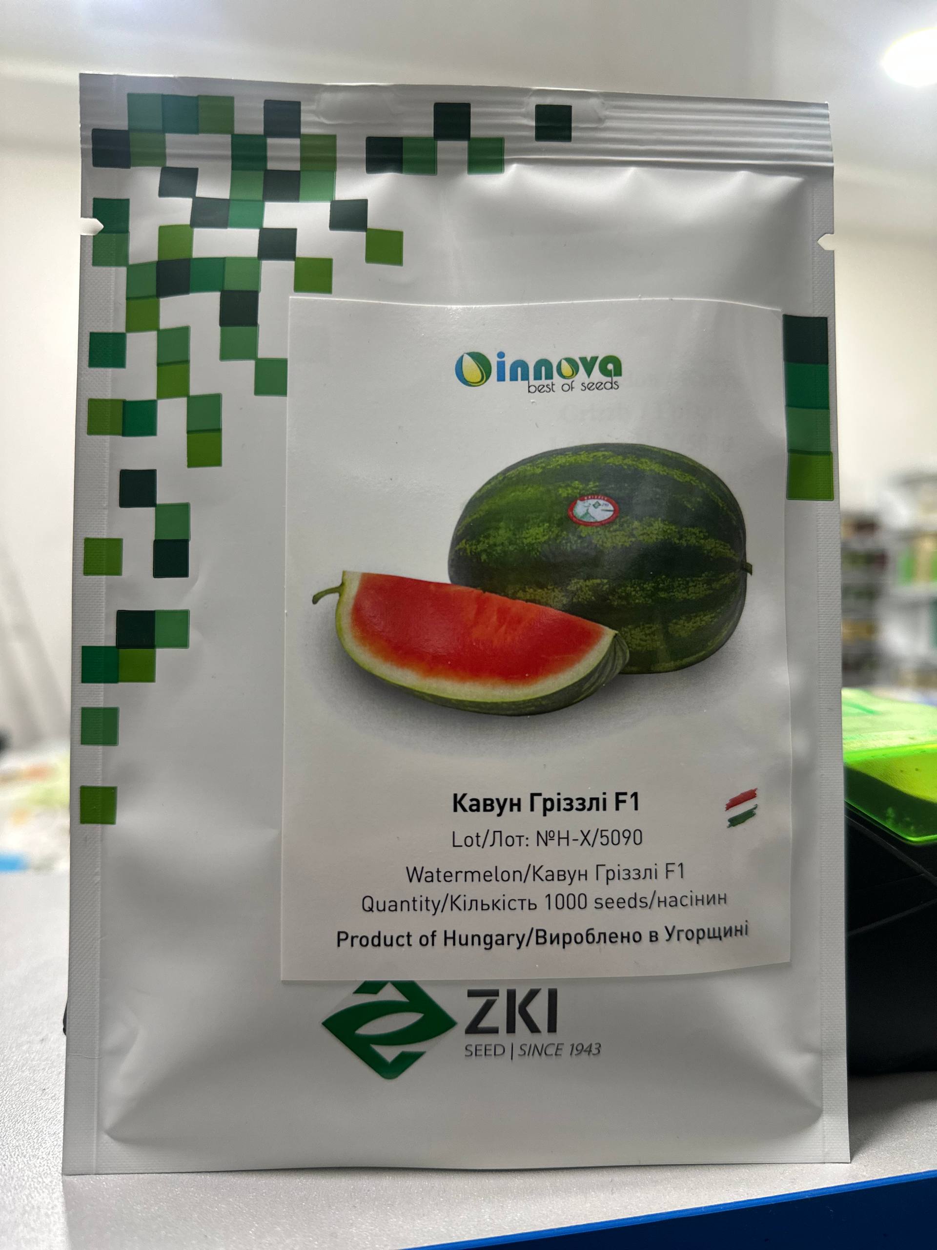 ГРІЗЗЛІ F1 / GRIZZLY F1 - Кавун, 1000 насінин, ZKI, INNOVA SEEDS